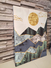 Set tablouri canvas peisaj natura abstracta munti decorare living design interior decoratiuni casa dormitor panza ABSTRACT MOUNTAIN