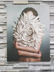 set Tablouri Canvas Moderne Elegant femei flori gri decorare living Design interior decoratiuni casa dormitor Panză Canvas GREY PASSION