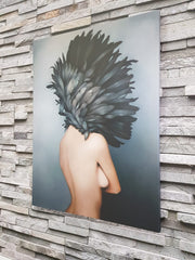 set Tablouri Canvas Moderne Elegant femei flori gri decorare living Design interior decoratiuni casa dormitor Panză Canvas GREY PASSION