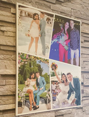 Tablou canvas colaj cu poze personalizat la comanda panza si rama de lemn fabricat in romania cadoul ideal aniversare nasi sau prieteni