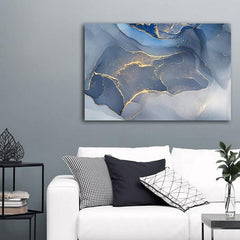 Tablou canvas marmura albastra abstract blue gray marble