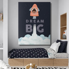 Tablou canvas DREAM BIG SPACESHIP