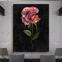 Tablou canvas trandafir GRAFFITI ROSE