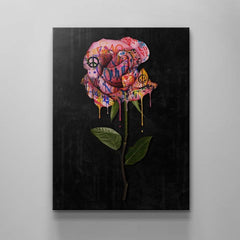 Tablou canvas trandafir GRAFFITI ROSE