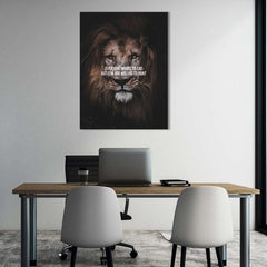 Tablou canvas LION HUNT 75x100cm