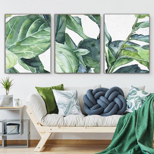 Set tablouri canvas frunze modern abstract tropical plants