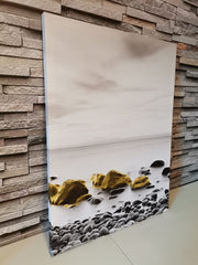 Set tablouri canvas peisaj detaliu auriu GREY AND GOLD NATURE