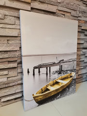 Set tablouri canvas peisaj detaliu auriu GREY AND GOLD NATURE