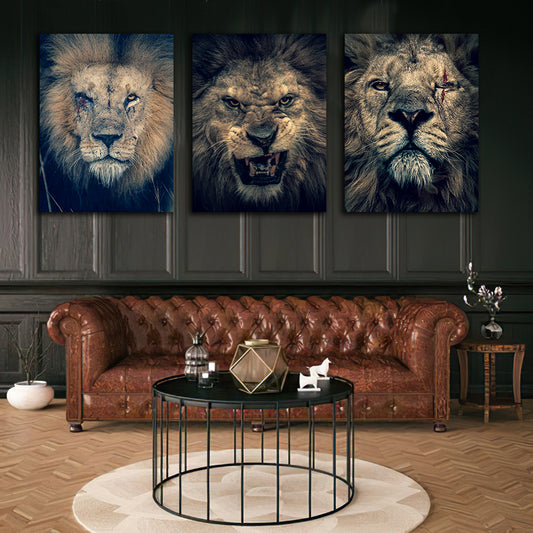 Set tablouri canvas leu THREE KINGS