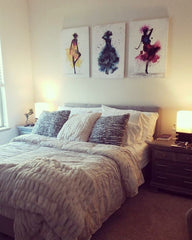 set Tablouri Canvas living abstract modern femei Design interior colorat Decoratiuni casa dormitor panza canvas Watercolor Woman BALLERINA