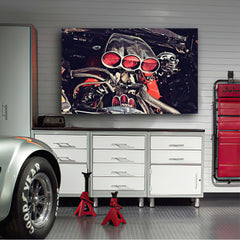 Tablou canvas masini retro HOT ENGINE SUPERCHARGED