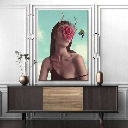 Tablou canvas portret abstract modern femeie sexy SURREAL WOMAN