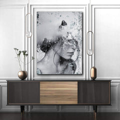 Tablou canvas portret expunere dubla munte abstract modern MIND MEDITATION