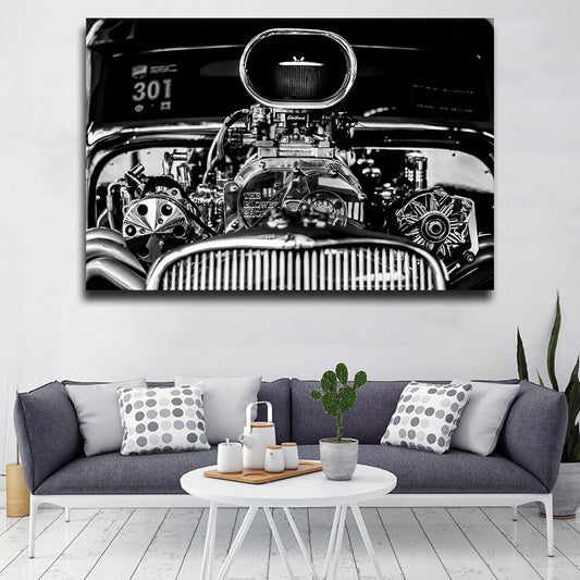 Tablou canvas masini retro BIG BLOCK ENGINE