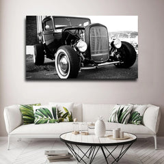 Tablou canvas masini retro BLACK HOT ROD