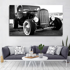 Tablou canvas masini retro BLACK HOT ROD