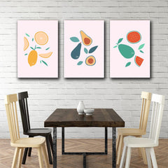 Tablouri canvas model nordic bucatarie fructe exotice