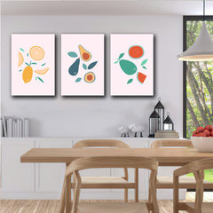 Tablouri canvas model nordic bucatarie fructe exotice