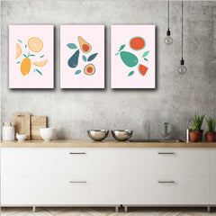 Tablouri canvas model nordic bucatarie fructe exotice