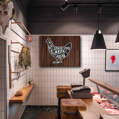 Tablou canvas macelarie transare gaina