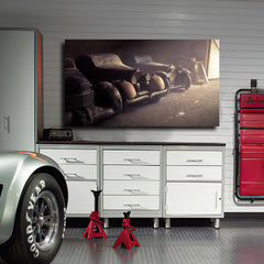 Tablou canvas masini retro CLASIC DUSTY ABANDONED CARS