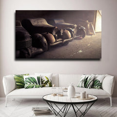 Tablou canvas masini retro CLASIC DUSTY ABANDONED CARS