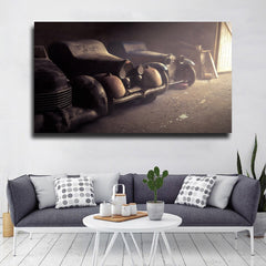 Tablou canvas masini retro CLASIC DUSTY ABANDONED CARS