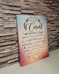 Tablou canvas in aceasta casa