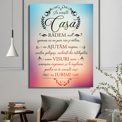 Tablou canvas in aceasta casa
