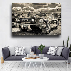 Tablou canvas mustang retro GREY MUSTANG