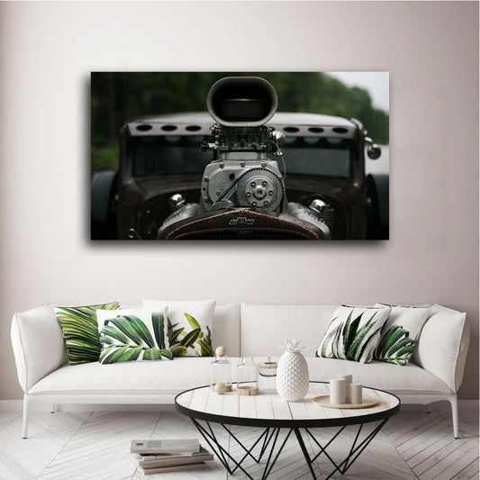 Tablou canvas masini retro HOT ROD SUPERCHARGED