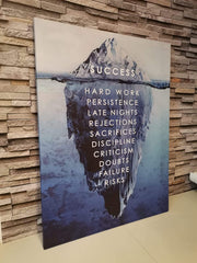 Tablou Canvas motivational abstract decoratiuni birou design interior Panză Canvas si Rama de Lemn de Calitate Superioară Iceberg Succes