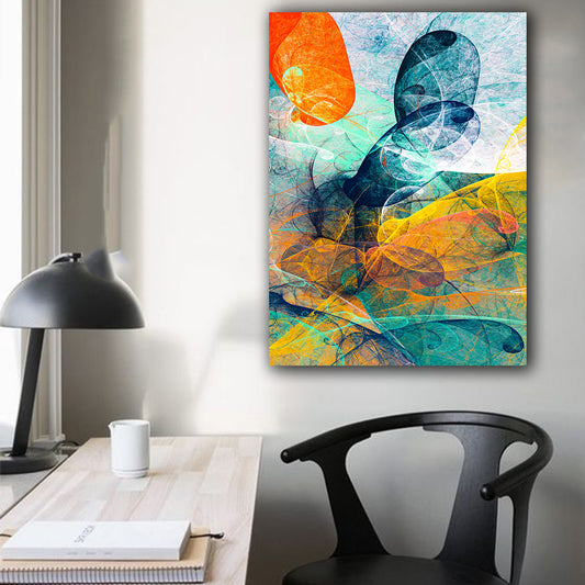 Tablou canvas abstract pictura portocaliu MODEL 20