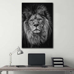 Tablou canvas leu alb negru NOSTALGIC LION