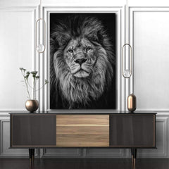 Tablou canvas leu alb negru NOSTALGIC LION