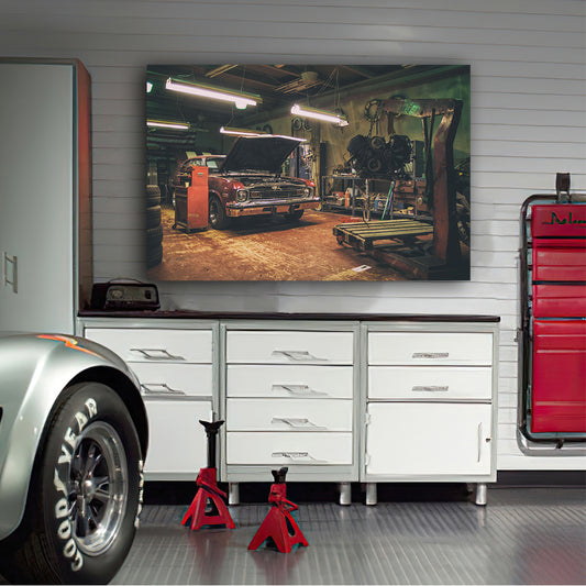 Tablou canvas retro garaj OLD MECHANIC GARAGE