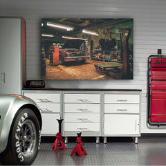 Tablou canvas retro garaj OLD MECHANIC GARAGE