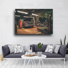 Tablou canvas retro garaj OLD MECHANIC GARAGE