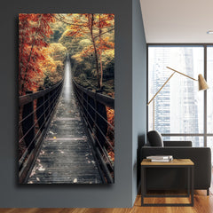 Tablou canvas peisaj pod prin padure carare FOREST BRIDGE