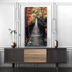 Tablou canvas peisaj pod prin padure carare FOREST BRIDGE