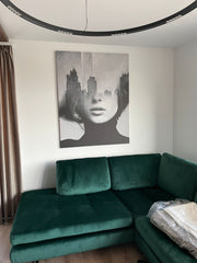 Tablou canvas portret abstract gri modern EMPIRE WOMAN