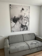 Tablou canvas portret expunere dubla munte abstract modern MIND MEDITATION