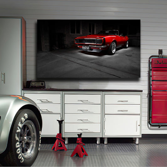 Tablou canvas american muscle car RED MUSCLE CAR