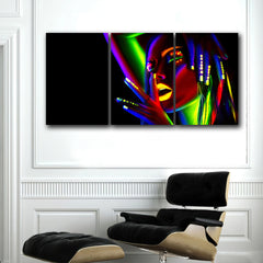 Tablou canvas femeie neon pentru salon