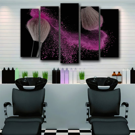 Tablou multicanvas machiaj makeup brush