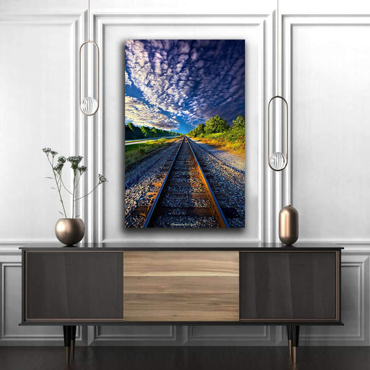 Tablou canvas peisaj cale ferata RAILROAD