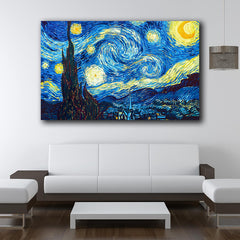 Tablou Canvas Abstract Pictura Noapte Instelată Van Gogh pentru Living sau Dormitor Pânză Canvas Ramă de Lemn Calitate Superioară WallDecor