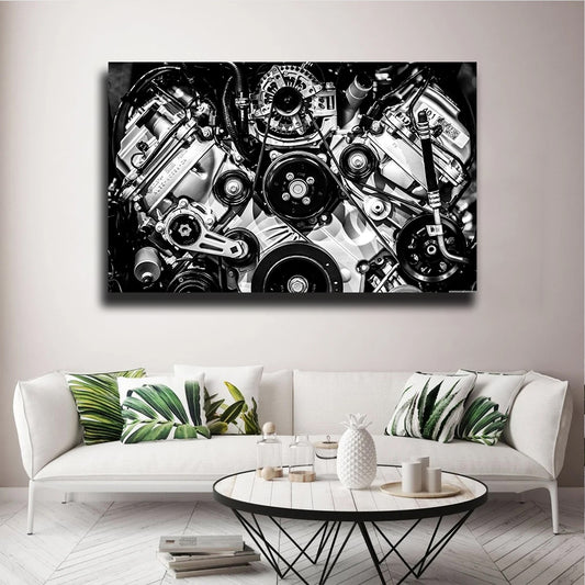 Tablou canvas industrial motor masina V8 ENGINE