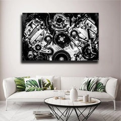 Tablou canvas industrial motor masina V8 ENGINE