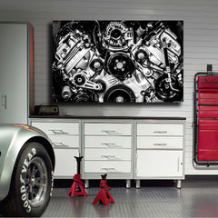 Tablou canvas industrial motor masina V8 ENGINE
